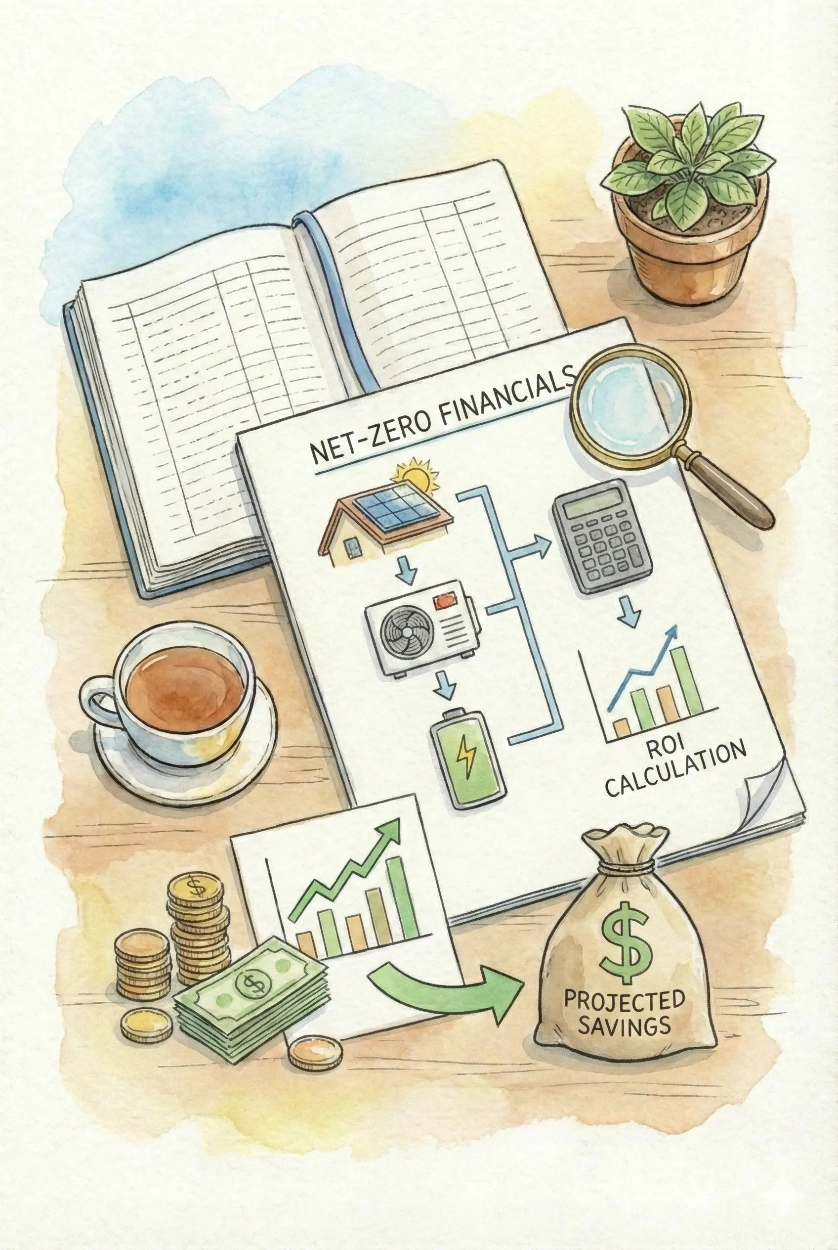 Net-zero financial modelling